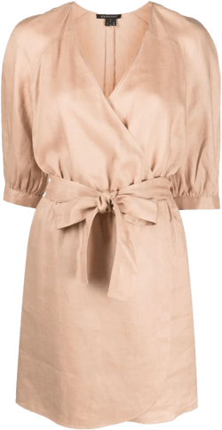 wrap linen dress