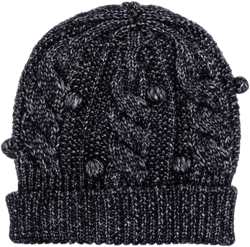 glitter cable-knit beanie