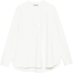 band-collar blouse