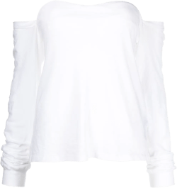 off-shoulder long sleeve top