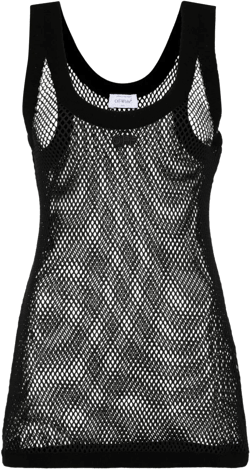 Net knit tank top