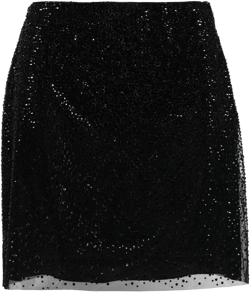 crystal-embellished mini skirt