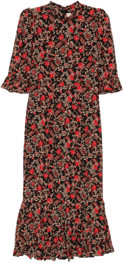 Felix baroque-print midi dress