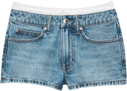 high-rise denim shorts 