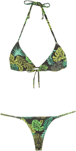 tropical print bikini