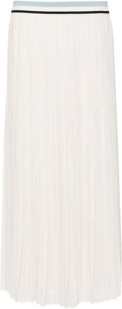 pleated midi skirt