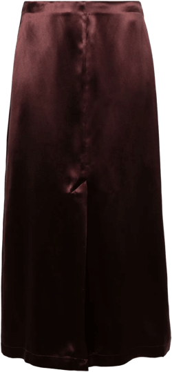 Lys A-line satin midi skirt