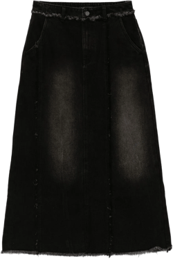 distress denim skirt