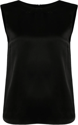 sleeveless silk top