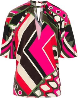 Vivara-print V-neck blouse