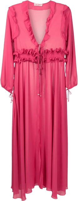ruffled maxi beach dress