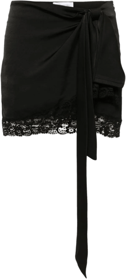 lace-trim mini skirt