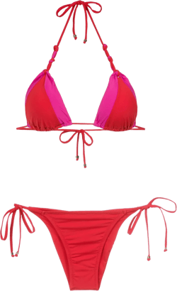 panelled triangle bikini set