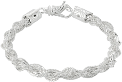 rope-chain silver bracelet