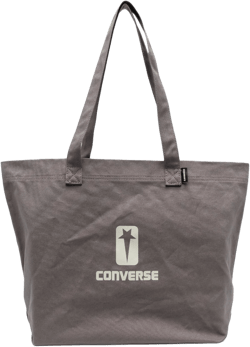 logo-print canvas tote bag