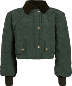 cropped quilted bomber jacket