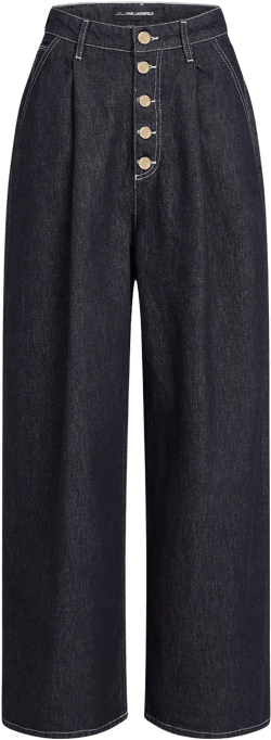 button-fly wide-leg jeans