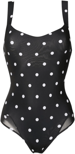 polka-dot print swimsuit