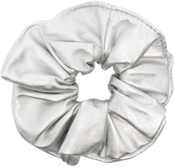 metallic-finish leather scrunchie