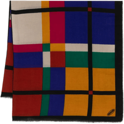 1990s patterned-intarsia scarf