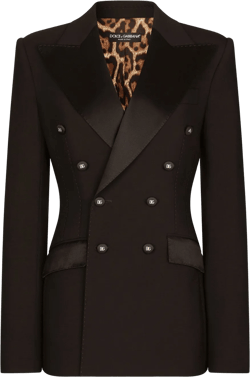 Dg Buttons Tailored Blazer In Brown