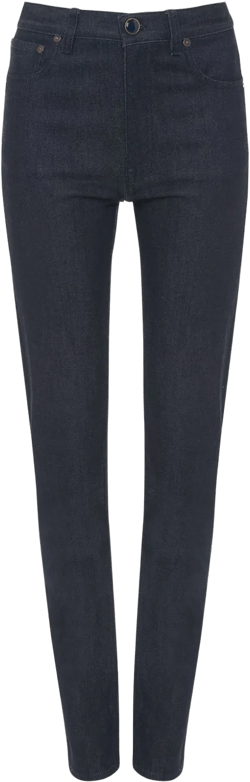 high-waisted skinny jeans