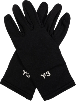logo print gloves 
