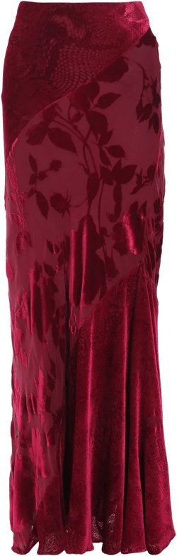 panelled maxi skirt