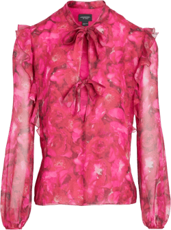 floral-print silk-georgette blouse