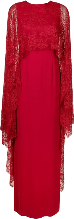 Andrey lace-detail maxi dress