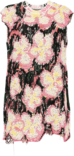 floral-print sleeveless minidress