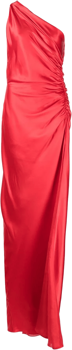 Asym silk gown