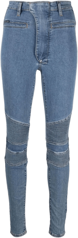 Iconic high waist biker jeans 