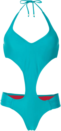 draped cut-out one-piece