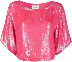 sequined cropped blouse