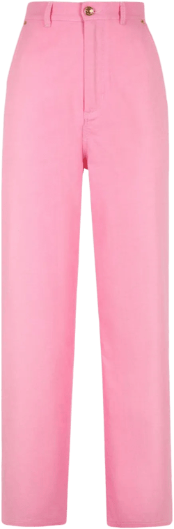 straight-leg high-waist trousers
