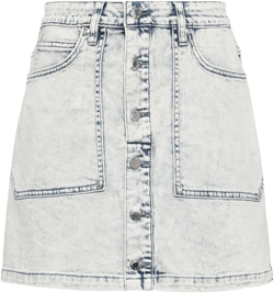washed denim miniskirt