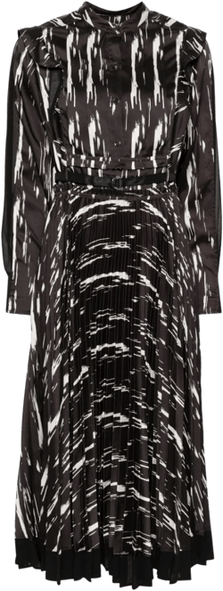 all-over graphic print dress