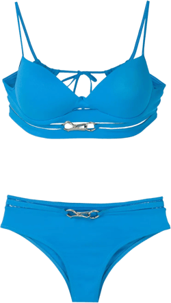 metallic embellishments bikini set
