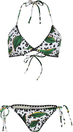 cheetah-print bikini set