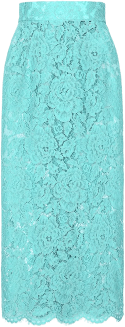 floral-lace high-waisted midi skirt