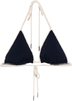 monogram triangle bikini top