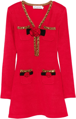 textured-knit mini dress