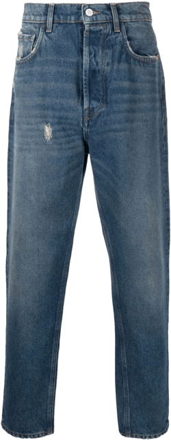 low-rise cotton tapered jeans