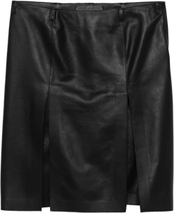 leather mini skirt