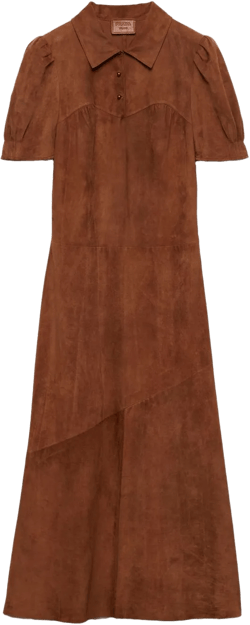 suede midi dress