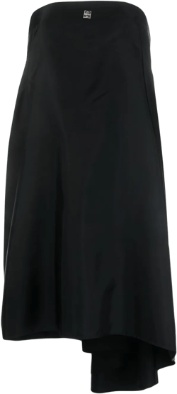 strapless A-line midi dress 