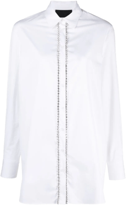 crystal-embellished cotton shirt 