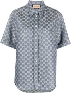 GG linen jacquard shirt