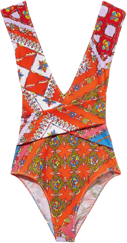 Festa-print swimsuit 